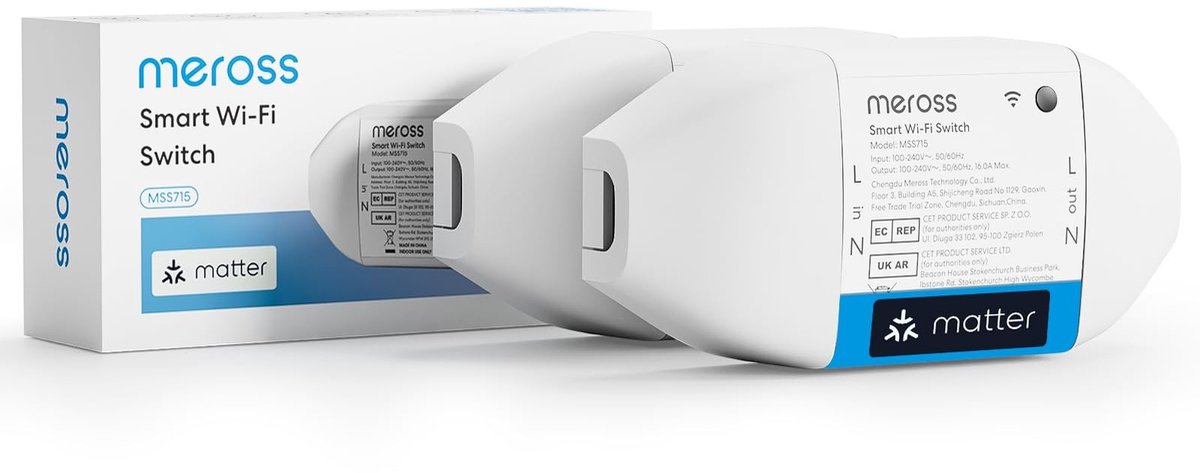 Omgoods - Slimme WiFi Schakelaar met Energie Monitoring, Set van 2