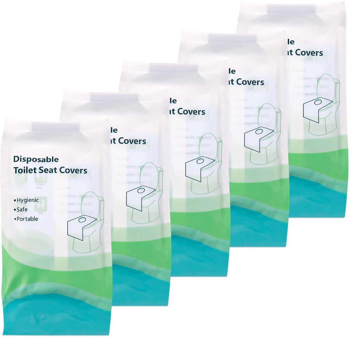 Omgoods - 50 Stuks Wegwerp Toiletzitting Dekens voor Hygiëne