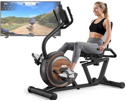 MettleMatic Ligergometer - Ligfiets Hometrainer 150 kg Belastbaar - 16 Weerstandsniveaus - Bluetooth - LCD-Display - Hartslagsensoren