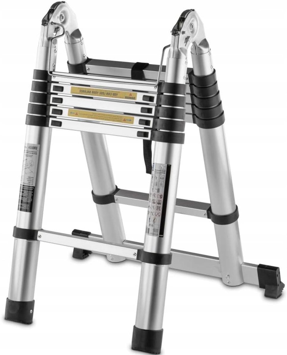 Telescoopladder Uitschuifbaar - Multifunctionele Ladder - Klussen en Onderhoud - Scharnierfunctie - 26 Meter - Aluminium