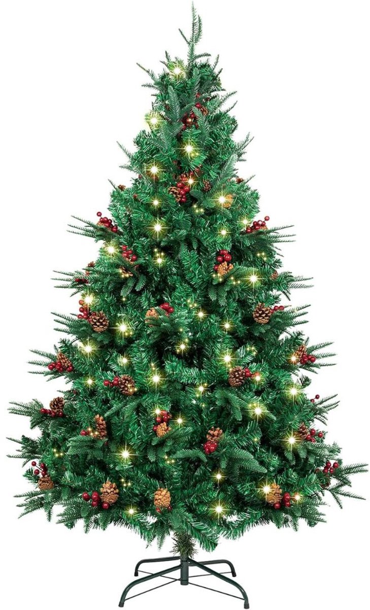 NIVA® Kerstboom - Kerstversiering Buiten - Kerstversiering - Groen - 105cm x 105cm x 180cm