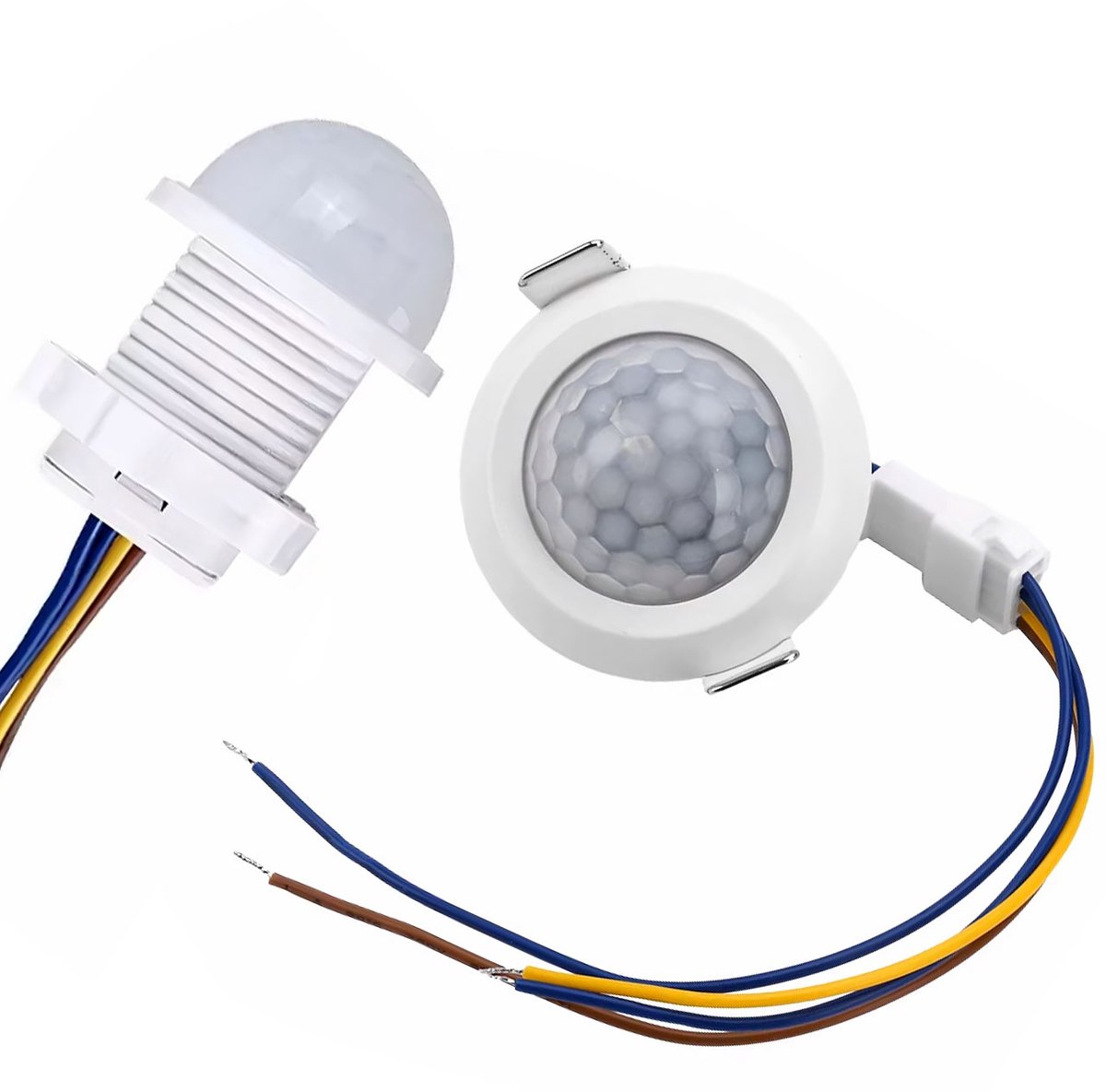Rosfix Inbouw Bewegingssensor PIR - 230V, 20 Mm Inbouwgat, 90s Schakelduur - 110° Kegel