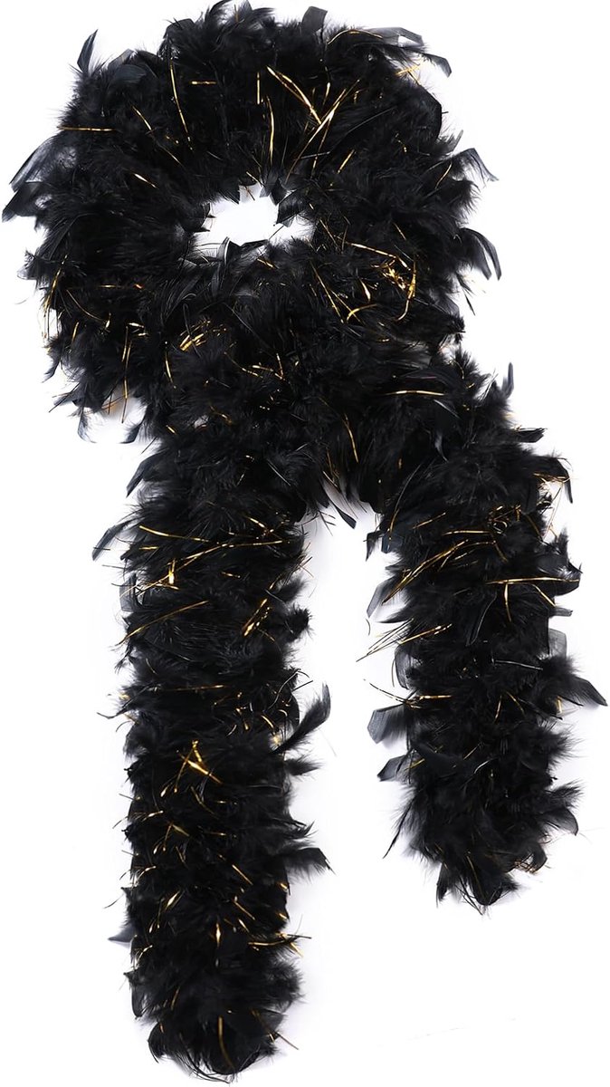 35G/50G Turkije Veer Boa, 2 Yards Boa voor 1920s Accessoires | Pluizige en zachte veren boa voor thuiskomst, Harlem Nights, Great Gatsby accessoires, showgirl accessoires