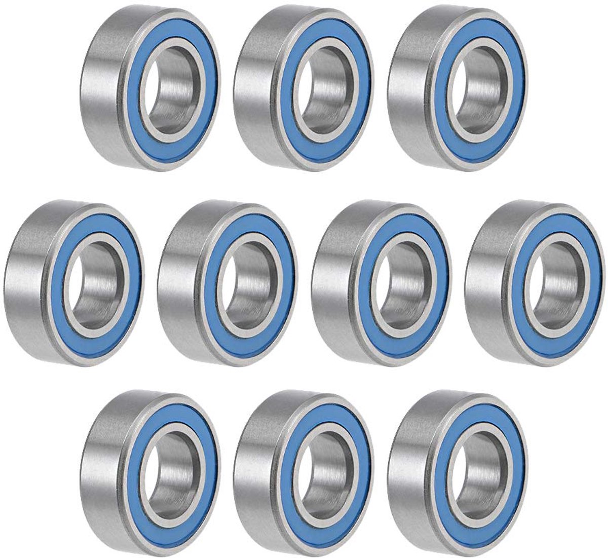Lagers MR126-2RS 6mm binnendiameter 12mm buitendiameter. 4mm boring dubbel verzegeld chroomstaal blauwe afdichting Z2
