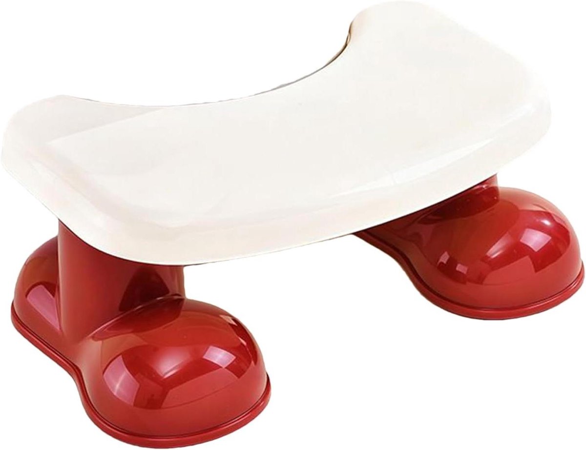 Poepkruk Volwassenen - Badkamer Kruk - Verbeteren Toiletgang - Antislip Textuur - 265 x 155 x 155 cm - Rood