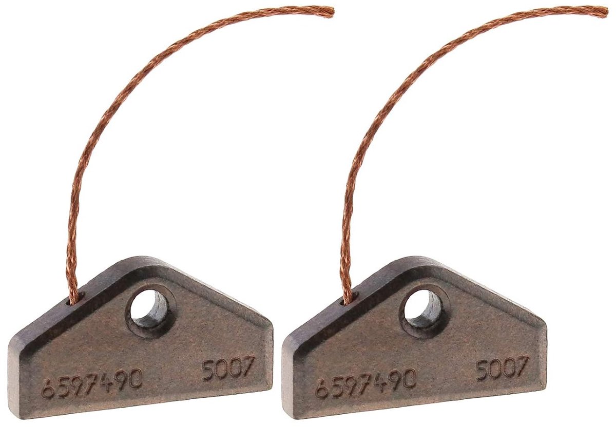 Idea Koolborstels voor wasdroger, 30 x 16 x 4 mm, compatibel met Miele 5153702 4490382 6597490 5007, koperhoudend