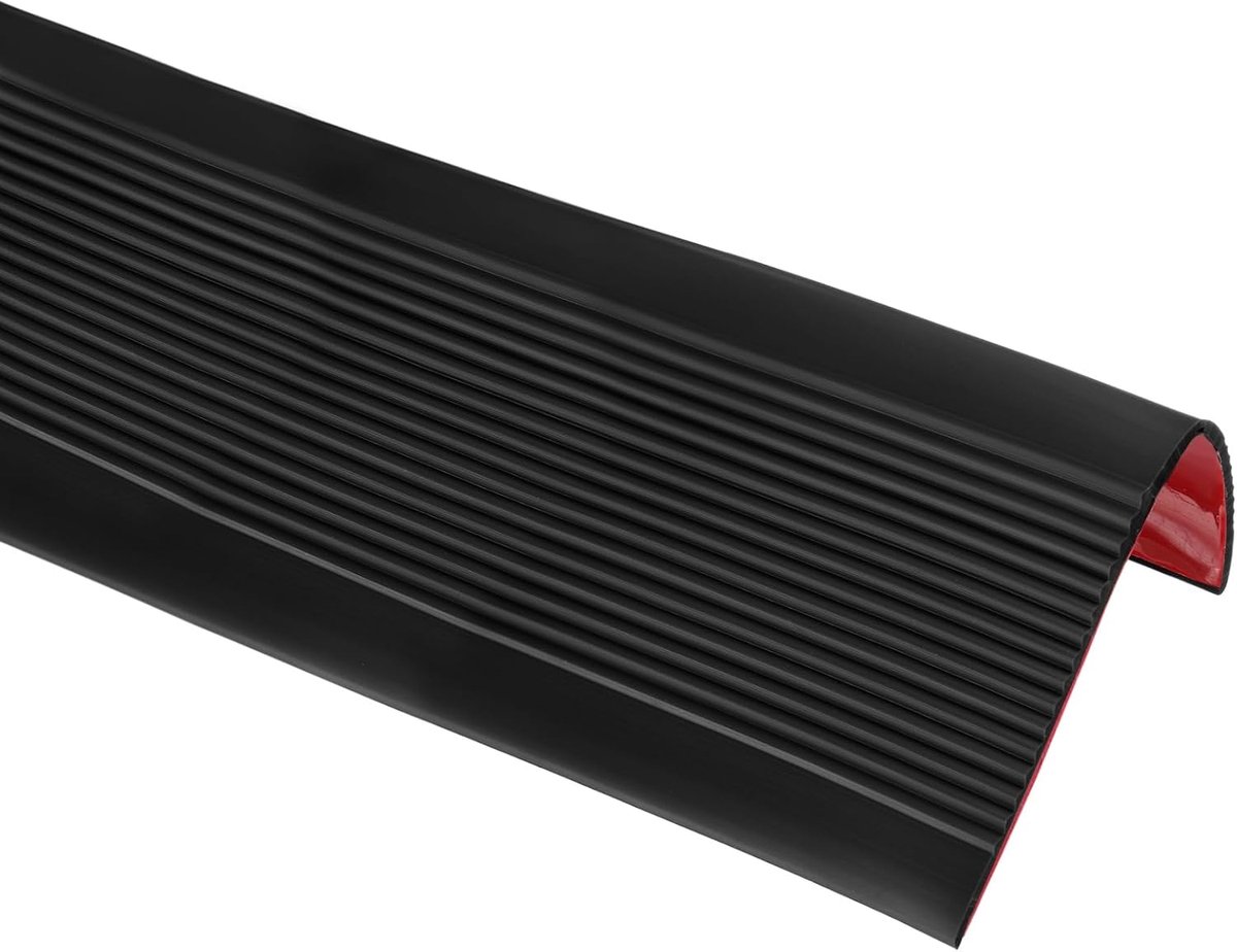 Traprand, 2 m, zelfklevend, antislip, vinyl, traprand, waterdicht, coating voor binnenvloeren, 7,6 cm x 3,5 cm, zwart
