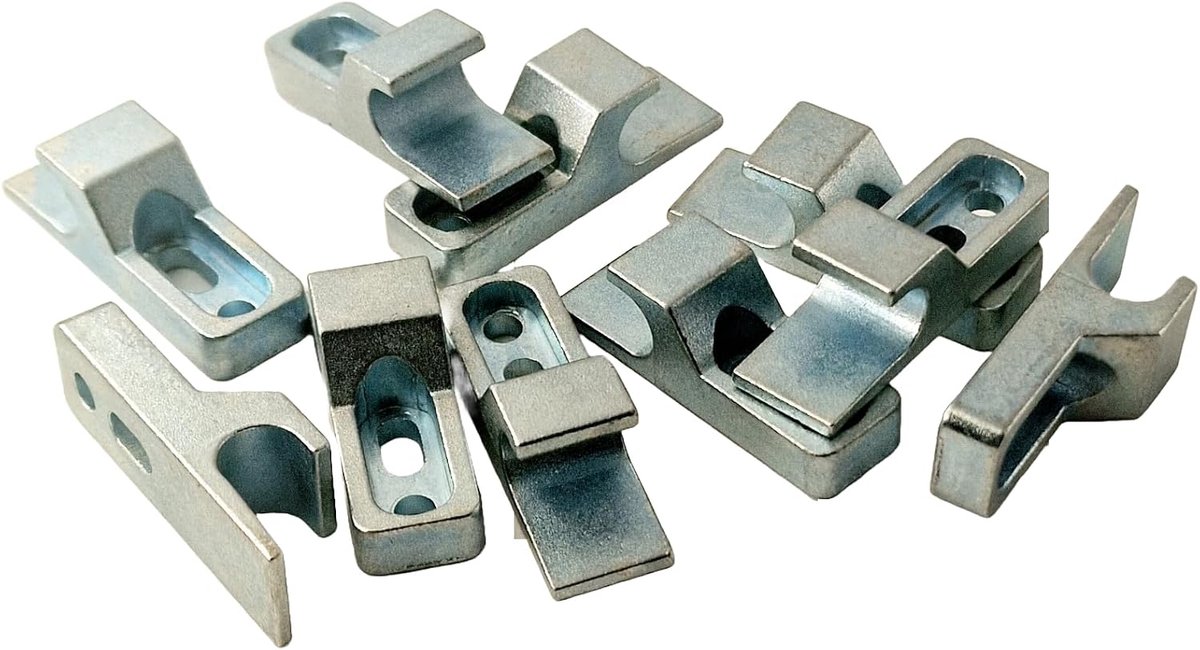 DA TE - Push-pull-haken van metaal – haken voor mini-latch – kliksluiting voor deuren en inspectiekleppen – 10 stuks