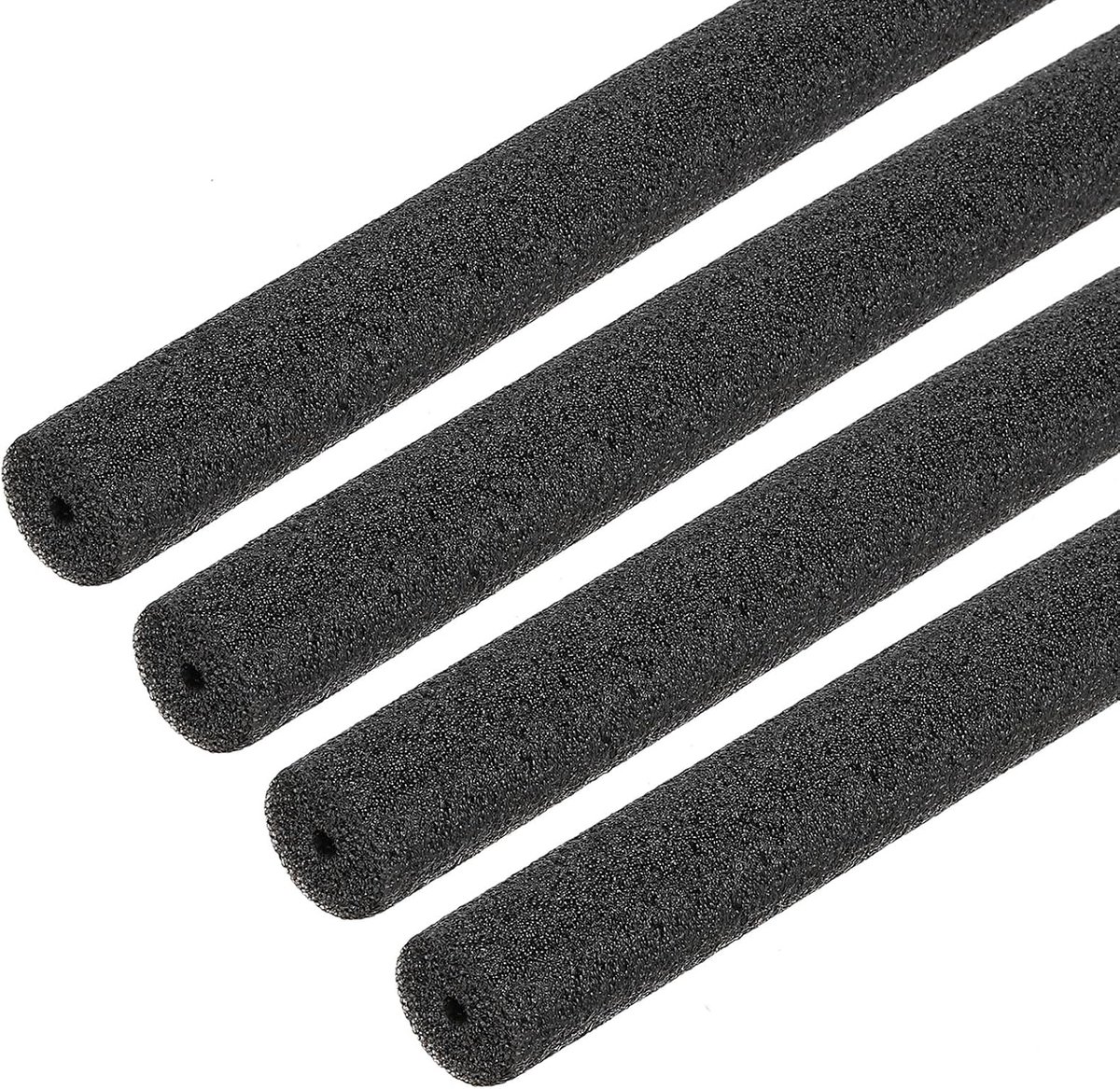 4 stuks 1/6 inch ID-isolatieslang van schuimrubber, 0,71 inch OD-slangopwikkeling, 3,3 ft lang, warmwater-/vriesbeschermingsbuizen, zwart