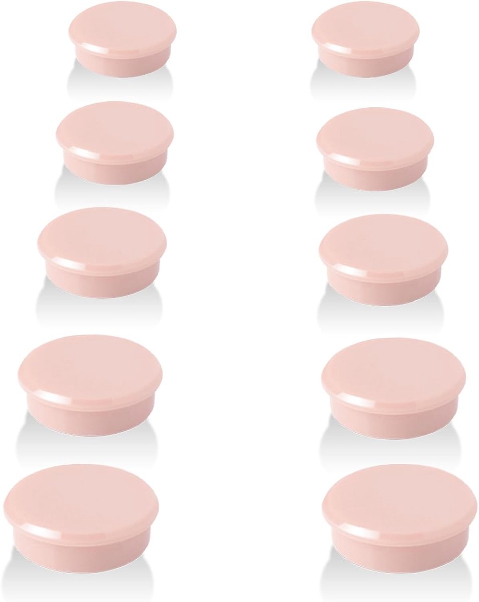 Magneten 10 Stks, Kleine Ronde Magneetjes voor de Koelkast, Sterke Magneten voor Whiteboard, Kantoor, Knutselen, Klaslokaal, Keuken - Schattige Decoratieve Mini Magneetjes, Pastelroze