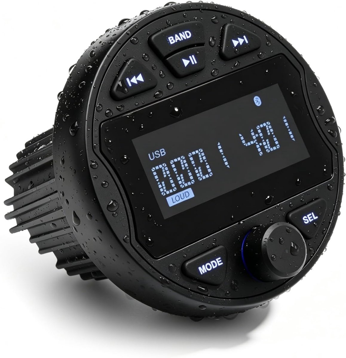 Mariene Stereo Ontvanger met Digitale Radio AM/FM Functie, USB, BT en IPX6 Waterdicht, Geschikt voor Schepen, Boten en Professioneel Gebruik