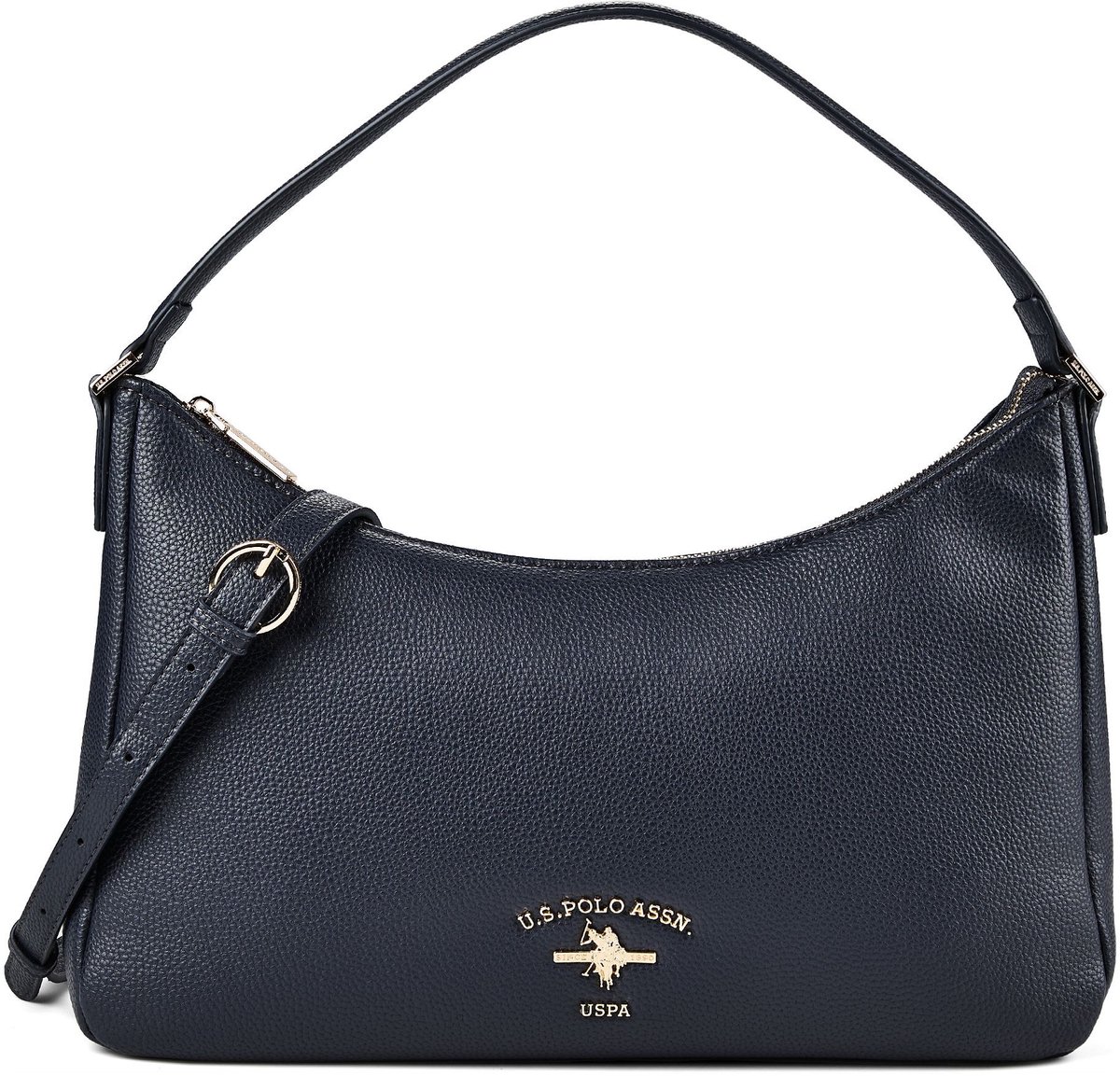 U.S. POLO ASSN. schoudertas Stanford Hobo Bag Navy donkerblauw