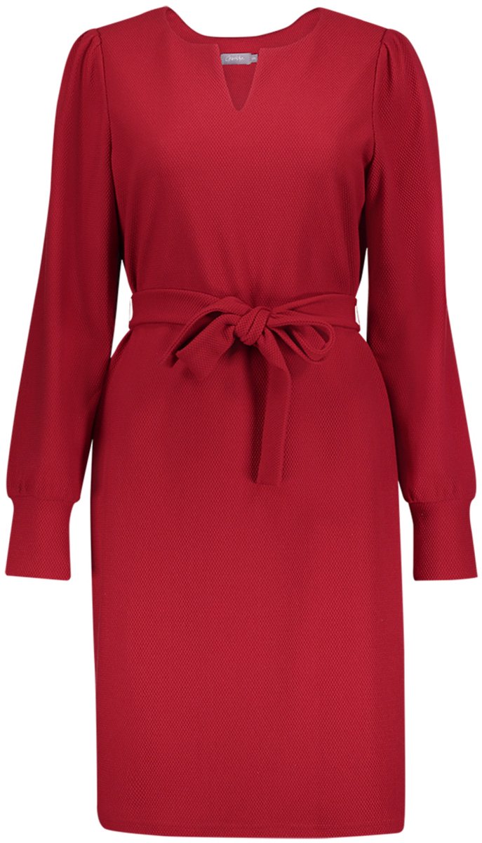 Geisha Jurk Jurk Met Strikceintuur En Elegante Halslijn 67540 21 Red Dames Maat - S