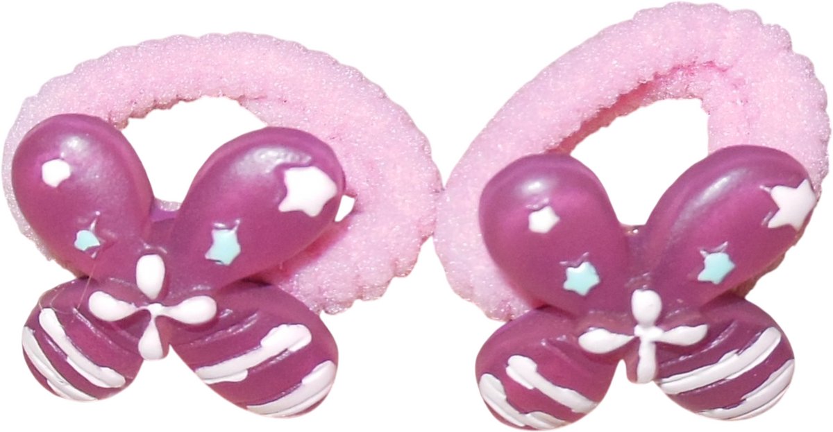 Kinder elastiek met figuurtje roze