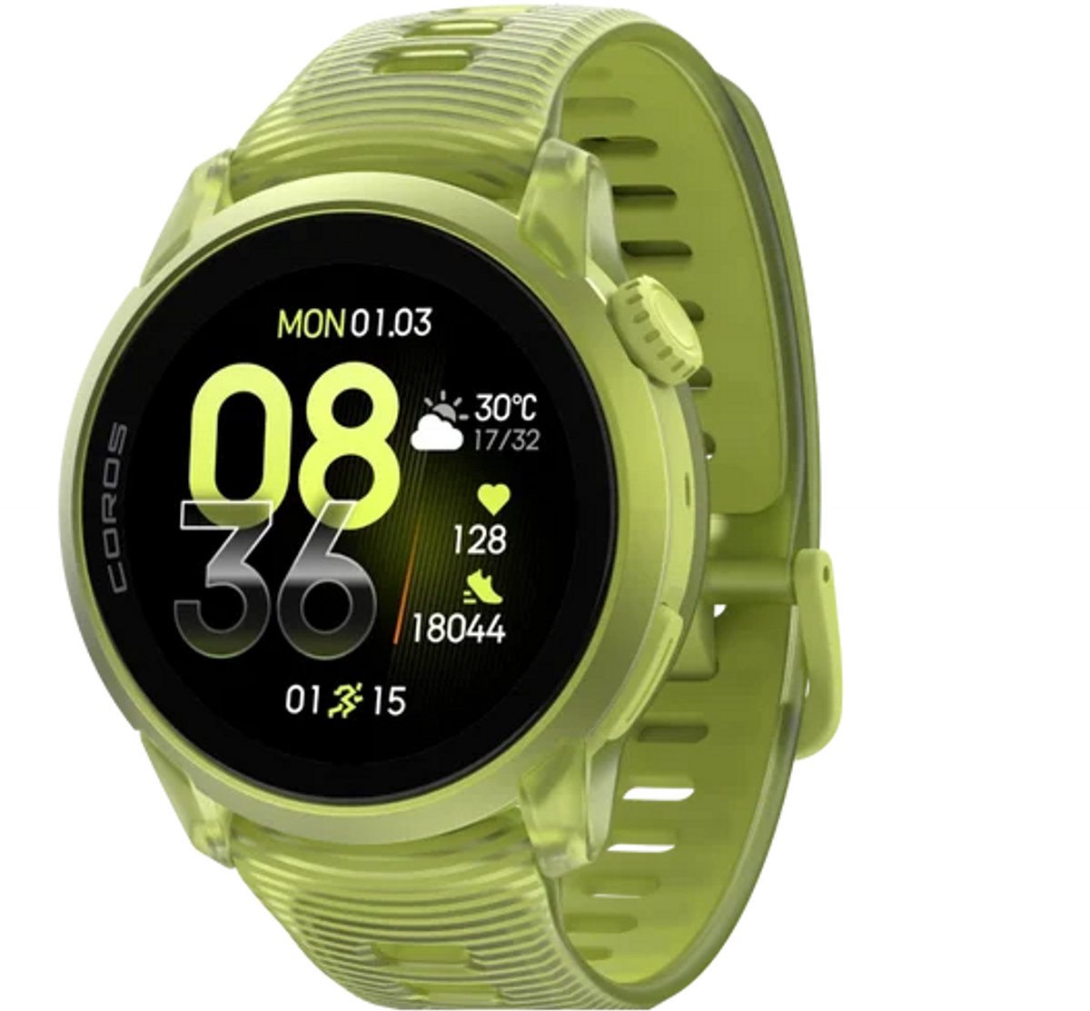 COROS - Sporthorloge - Pace 4 - Silicone - Crystal - Neon Yellow - 43mm