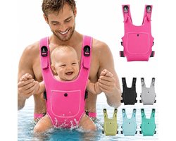 1 stuk -Babyzwemgordel- neoprenen water baby riem - pasgeboren tot klein kind - ergonomische waterdichte baby borststeun - verstelbare schoudergriem - lichte baby dragen uitrusting - geschikt voor de zomer zwembad zwemmen en strand - roze