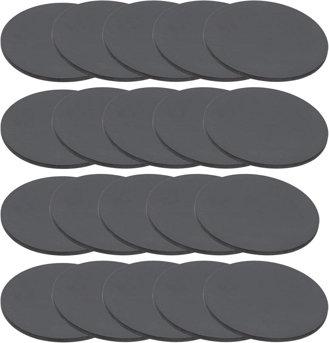 Rubber massieve schijven ringen, 20 stuks 75 mm ID x 3 mm dikke rubberen ronde pakking pad bussen spacer ring voor doe-het-zelf pakking ambacht, zwart