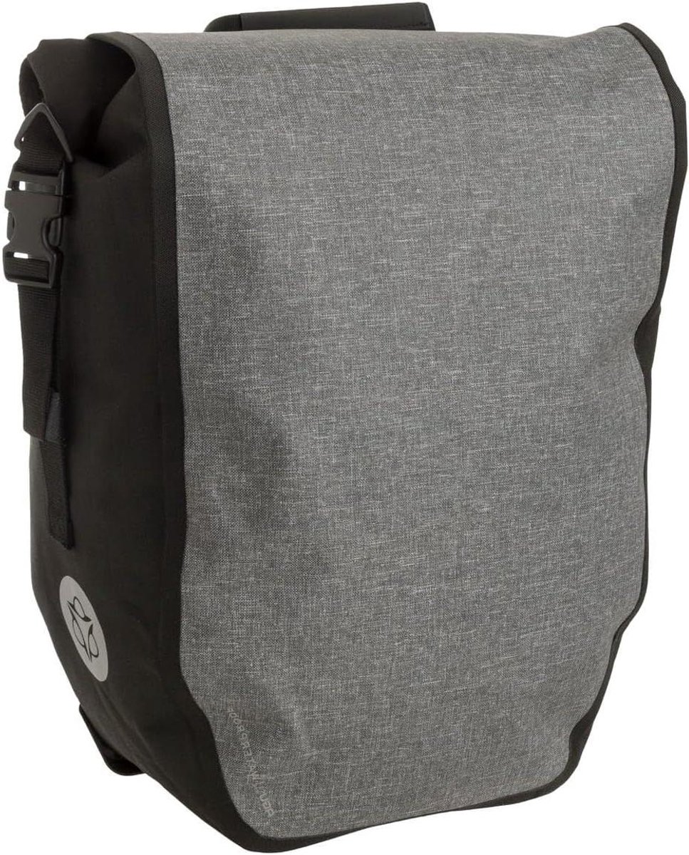 Fietstas Waterdicht - Fietspakket Tas - Fietsen naar Werk - 100% Gerecycled Polyester - 21 Liter - Grijs