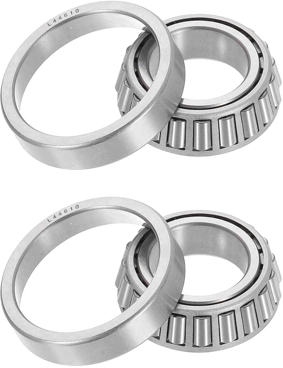 2 stuks L44649/L44610 kegellagers met kegel- en cup, 1,0625 inch boring x 1,98 inch OD x 0,56 inch dikte, conische lagerset van verchroomd staal, ABEC-3