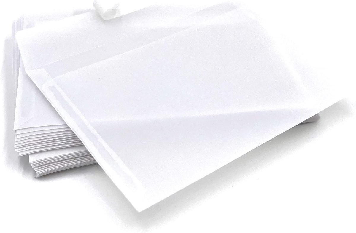 Umschlag-Discount – Transparante enveloppen gemaakt van glassine papier voor informatiebrieven, vouchers, uitnodigingen & Co – Pakket van 500 zelfklevende enveloppen met de afmetingen 162 x 114 mm