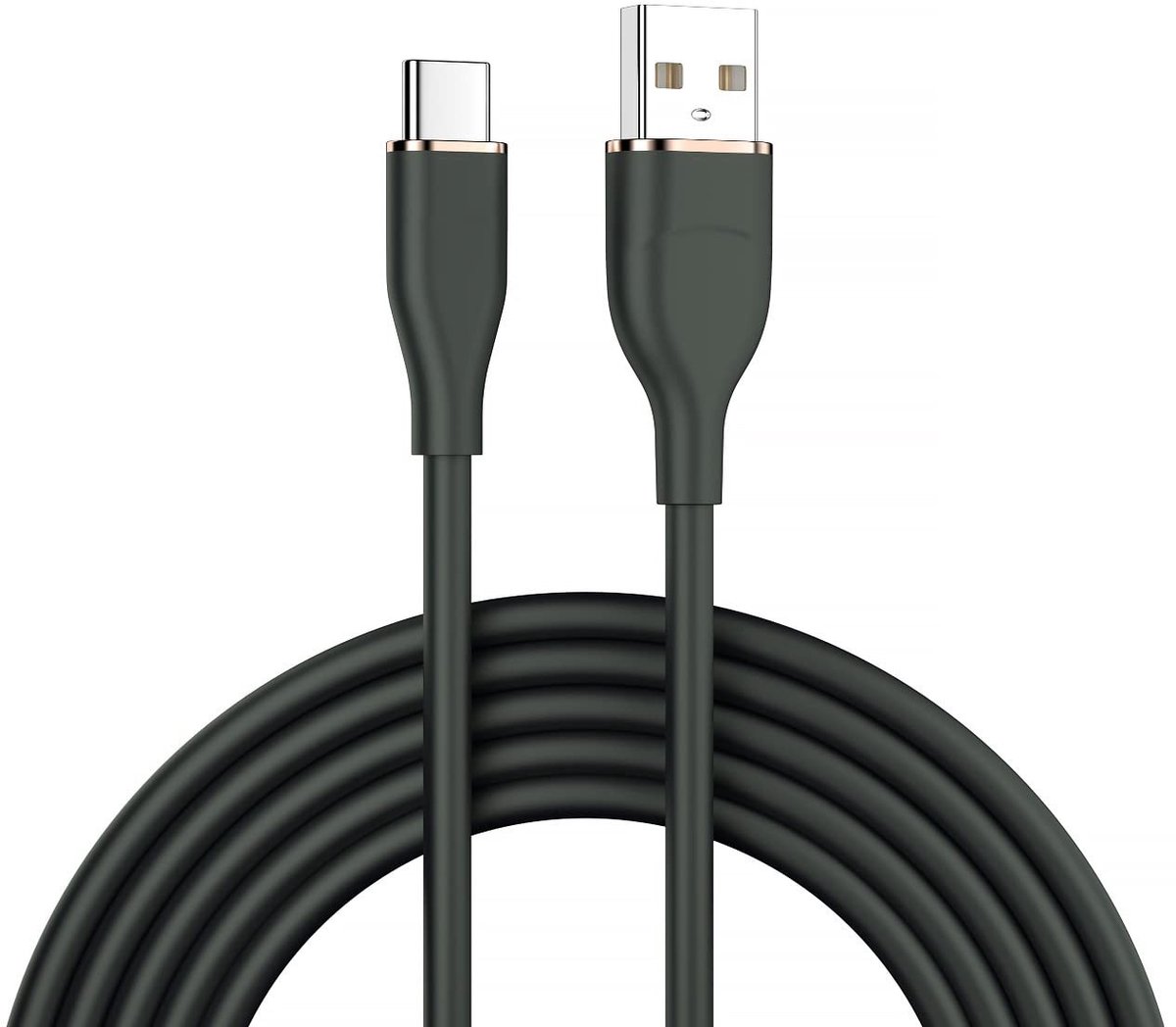 SolidKeus - Zachte USB-A naar USB-C Oplaadkabel voor Laptop en Tablet