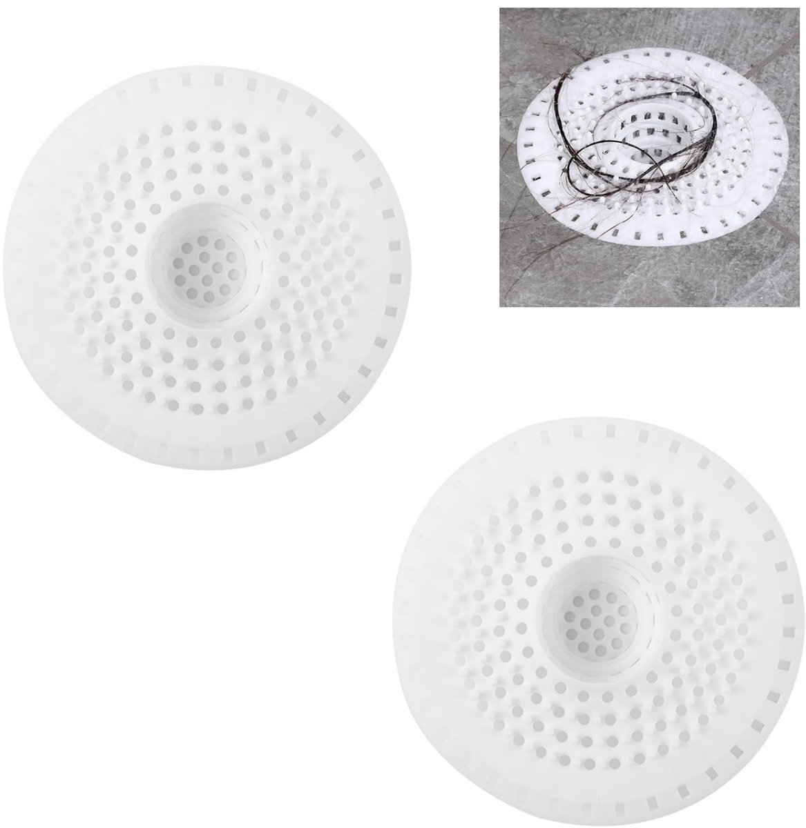 SolidKeus - Set van 2 Silicium Afvoerfilters voor Douche en Keuken