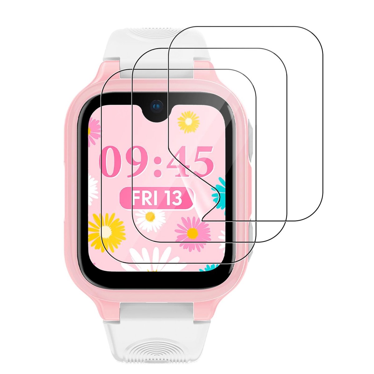 SolidKeus - Set van 3 Displaybeschermfolies voor Horloge 1,78 inch HD