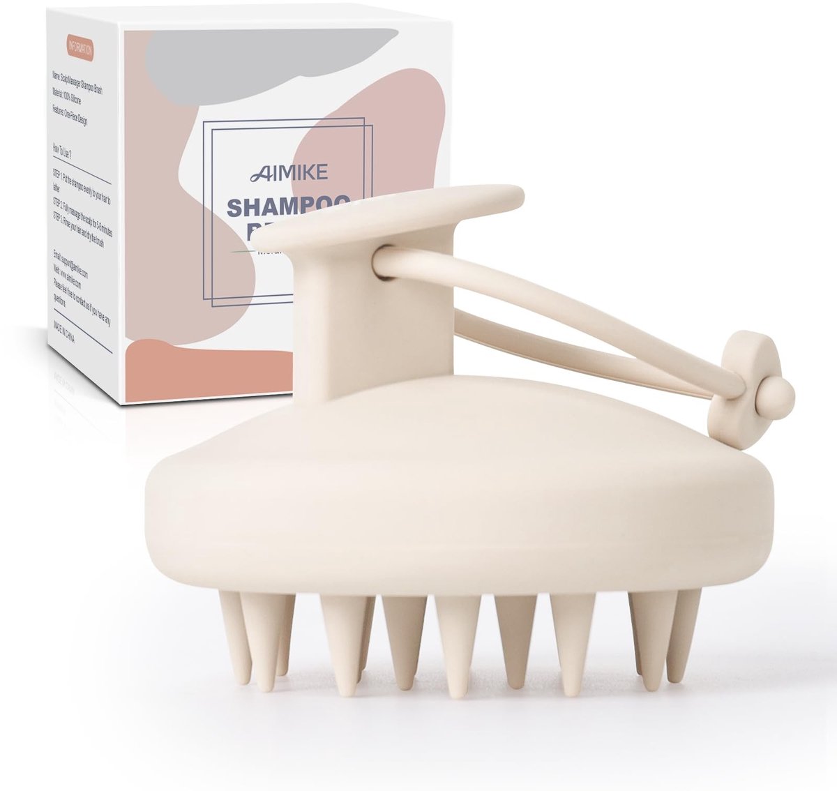 SolidKeus - Silicone Shampoo Borstel met Hoofdmassage Functie