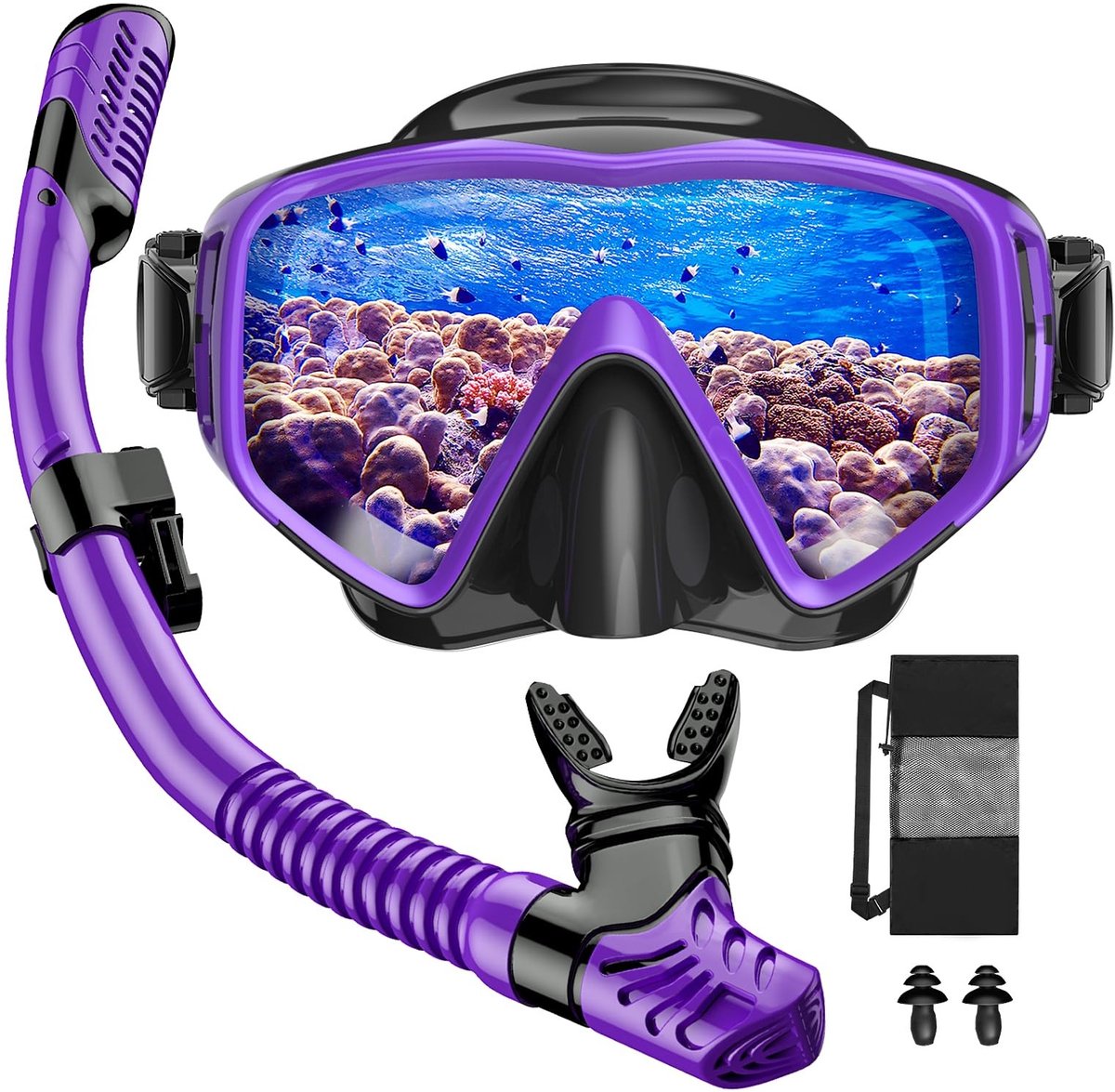 SolidKeus - Snorkelset voor Volwassenen met Duikmasker