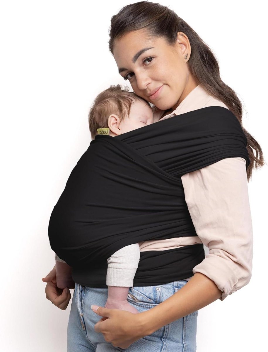 Draagdoek Baby - Draagband Baby - Baby Dragen - Heupvriendelijk Ontwerp - 3-15 kg - Zwart