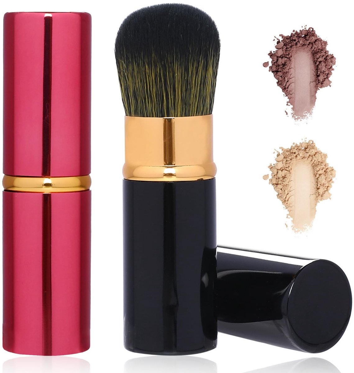 SolidKeus - Set van 2 Retractable Make-up Brushes