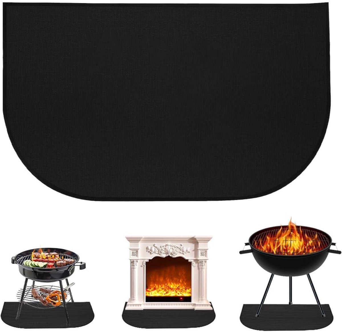 SolidKeus - Vuurvaste Mat 80 x 50 cm voor Haard en Barbecue