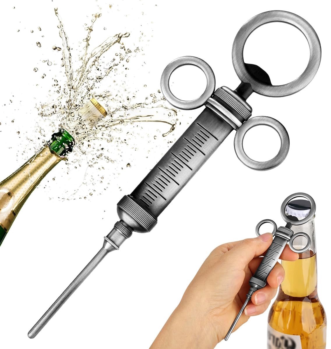 SolidKeus - Spuit Flesopener, Perfect Geschenk voor Verpleegkundigen
