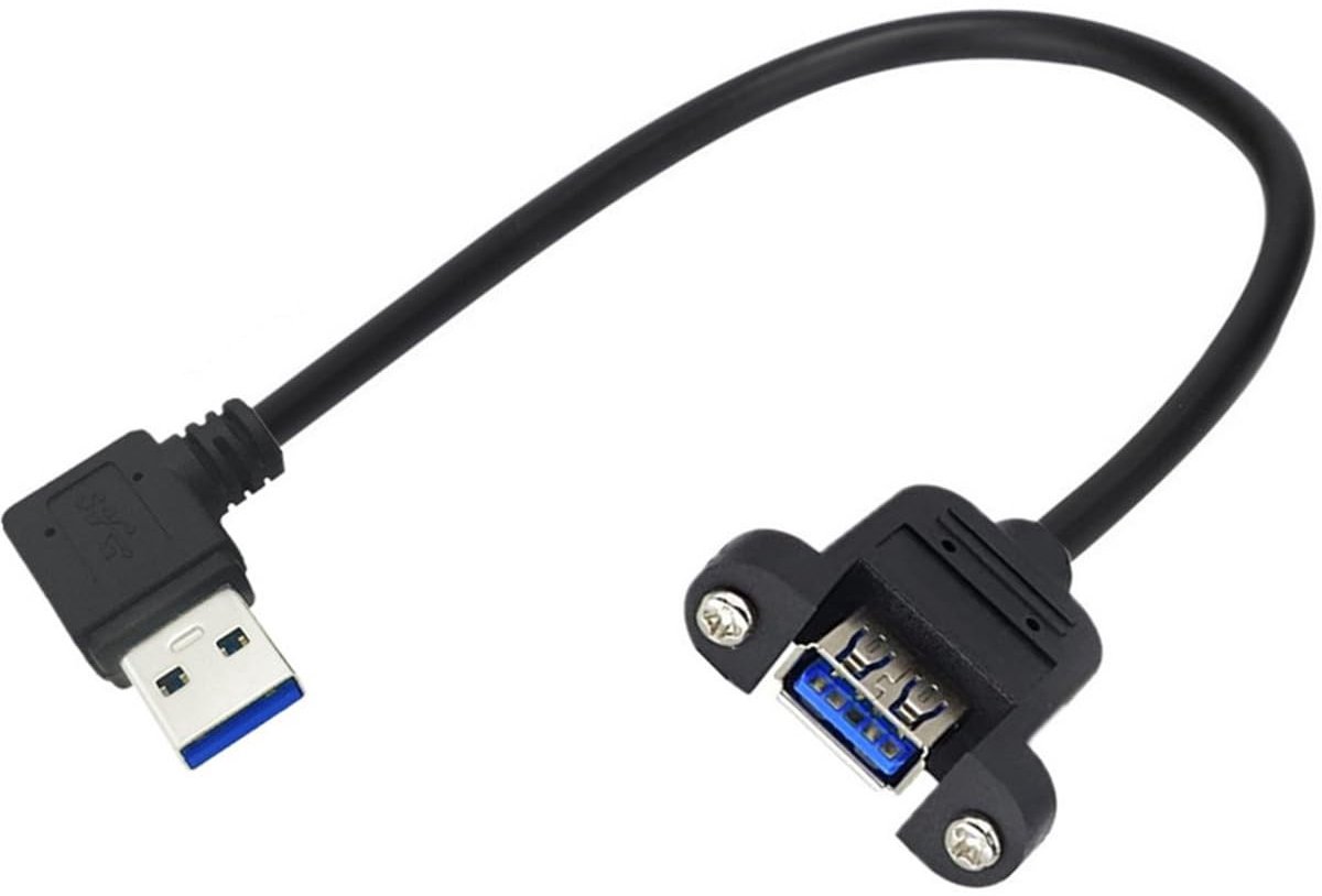 SolidKeus - USB 3.0 Type-A Hoekconnector naar Vrouwelijke Paneelheader Kabel 30cm