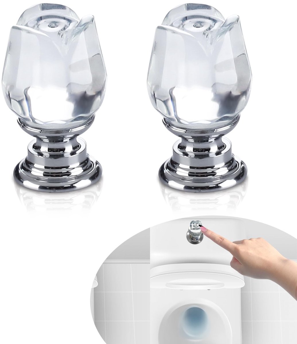 SolidKeus - Set van 2 Diamantvormige Toiletspoelknoppen voor Diverse Toiletten