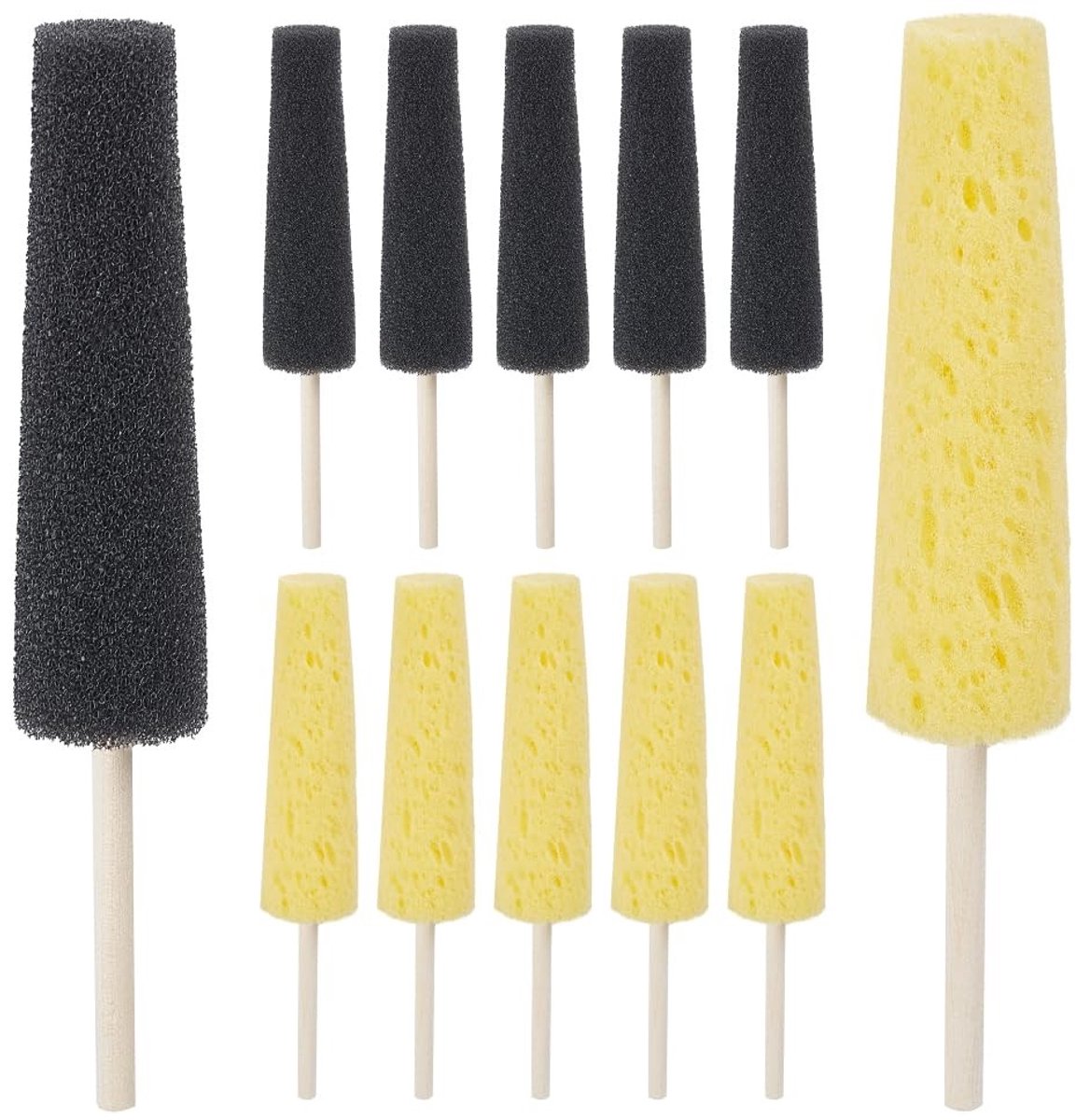 Dailygoods - 12 Stuks Aardewerk Stok Spons voor Ambachten
