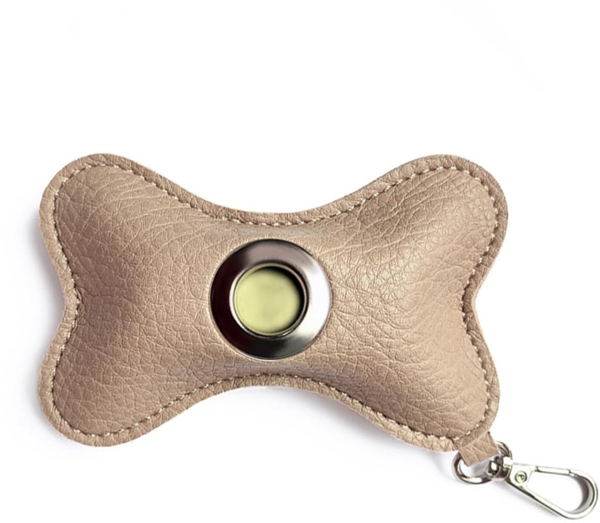 Dailygoods- Hondenpoepzakhouder - Lederen Dispenser - Met Ritssluiting - Karabijnclip - Lichtgewicht - Geschikt voor Hondenriem - Poepzakdispenser
