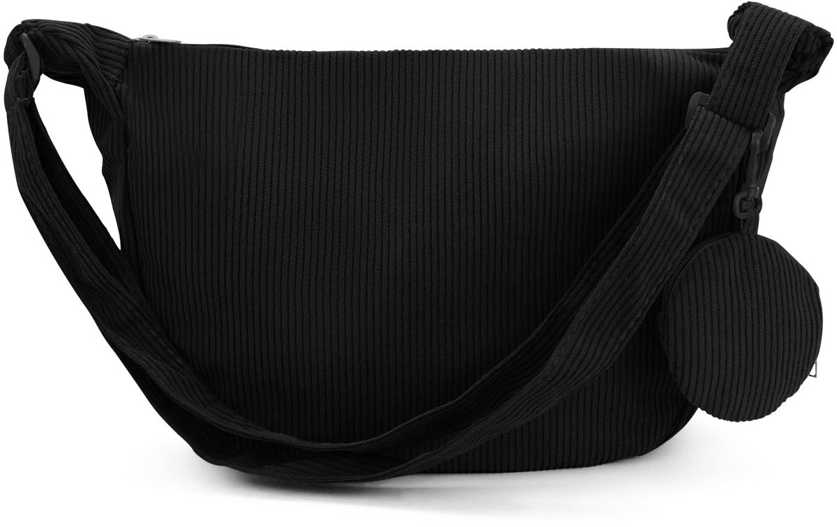 Dailygoods - Andiker Crossbody Bag voor vrouwen, canvas crossbody tas met 1 afneembare kleine tas, verstelbare riem, trendy effen kleur, cross body bag voor het werk, winkelen, reizen, dagelijks gebruik