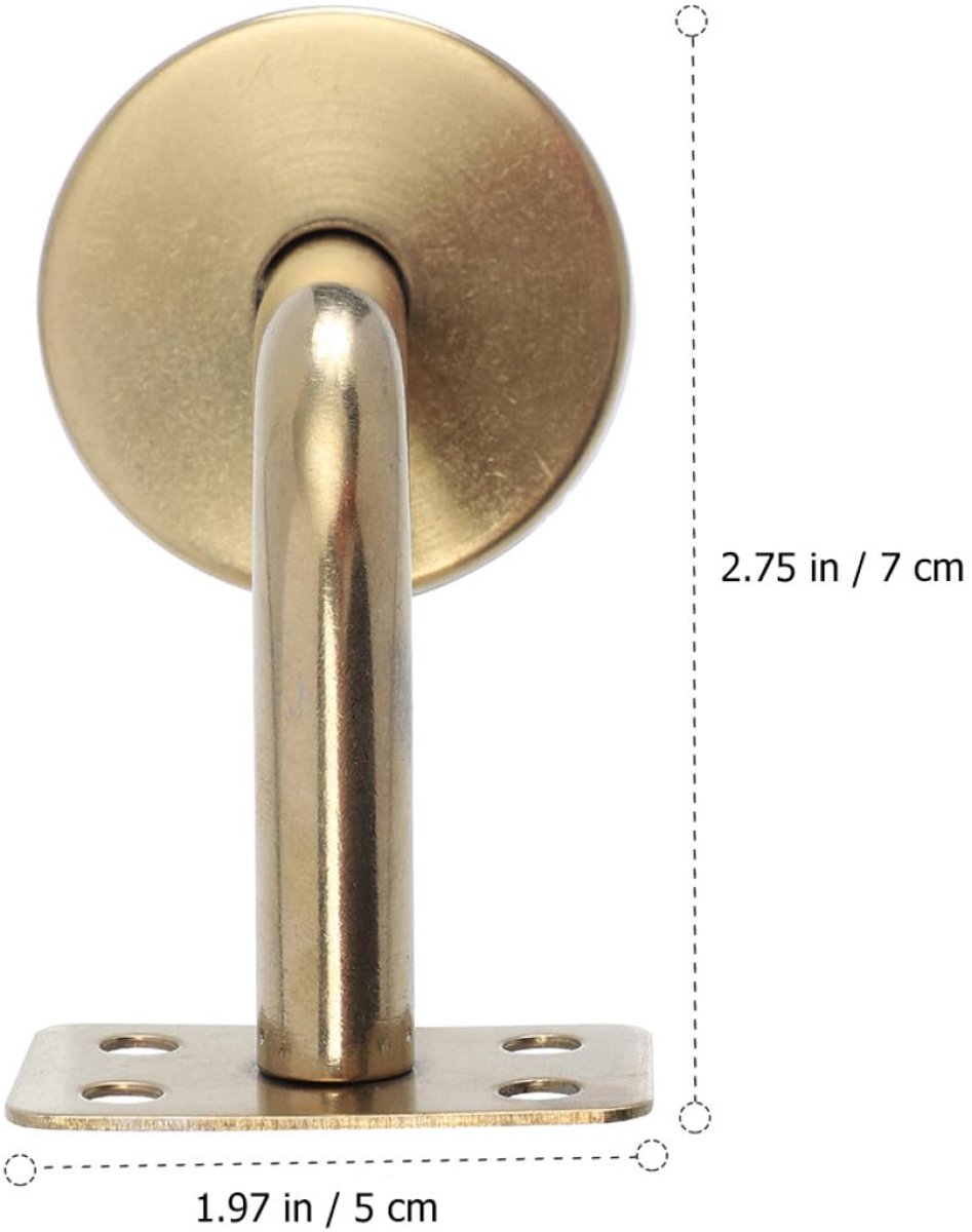 Trapleuninghouders Set - Wandsteunen - Leuning Bevestigen - Roestvrij Staal - 6 Stuks - Goud