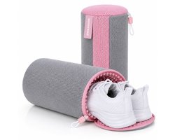 SWAXIGON - Schoenwaszak - Waszak voor schoenen - Herbruikbaar - Wasmachine&Droger - voor Sneakers en Tennisschoenen- Grijs/Pink