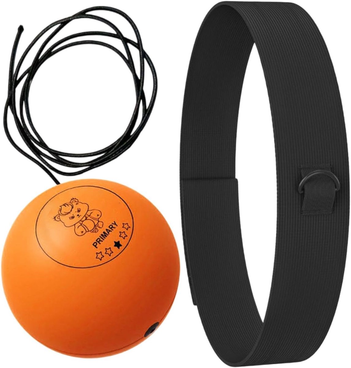 Reflecterende Boksbal - Trainingsbal Set - Verbeter Reflexen - Verstelbare Hoofdband - 3 Maten Ballen - Oranje