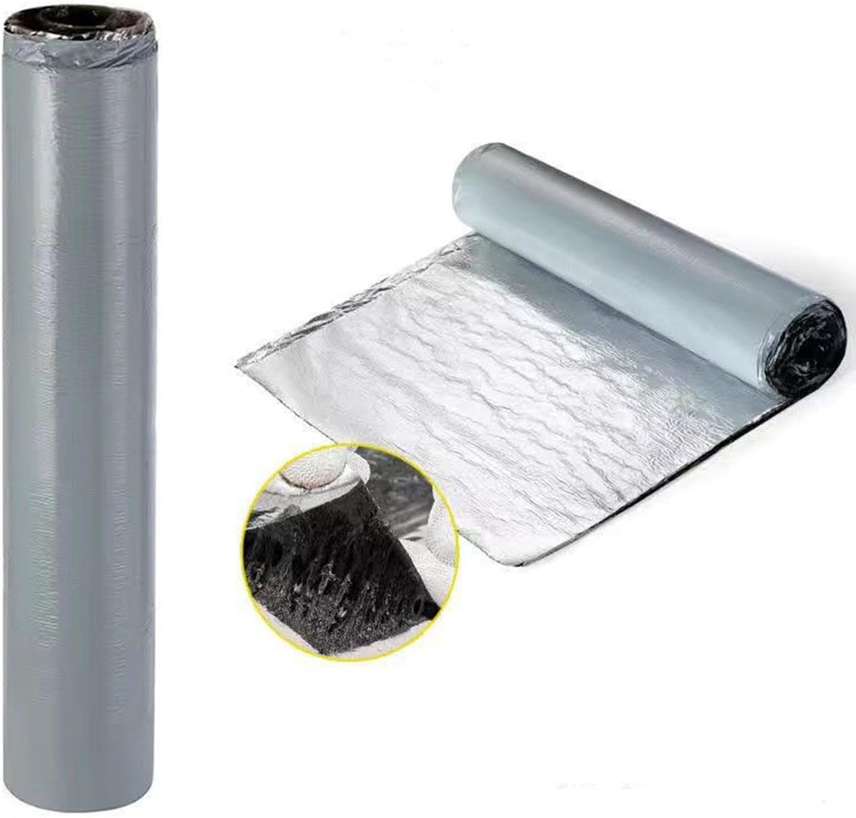 Bitumen Tape - Waterdichte Afdichting - Dak Reparatie - Aluminiumfolie Deksel - 50 cm x 3 m - Grijs