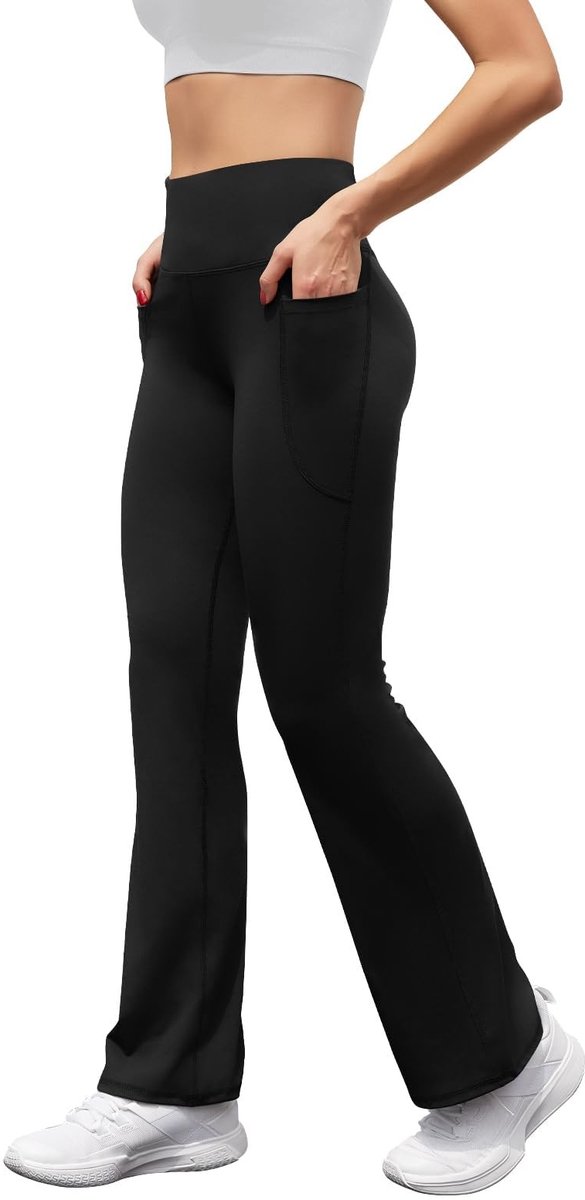 Yogabroek Hoge Taille - Casual Sportbroek - Zweetafvoerende/Ademende - Elastisch/Comfortabel - Met Zakken - Ondoorzichtig Materiaal — afbeelding 4