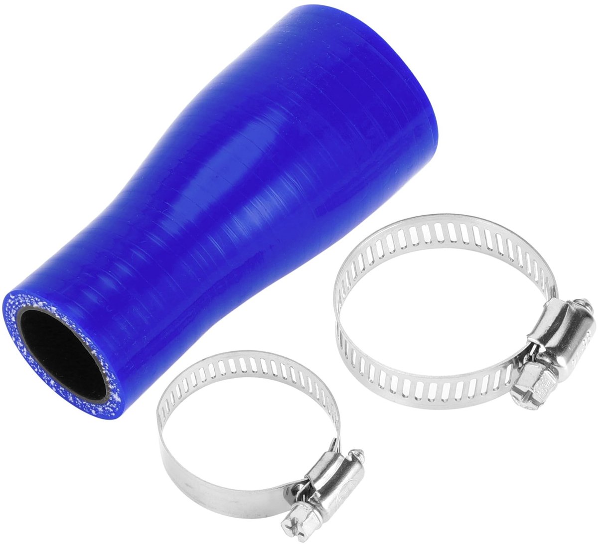 Dailygoods- Koelslang Siliconen - Zwart/Blauw - Binnendiameter 25 mm
