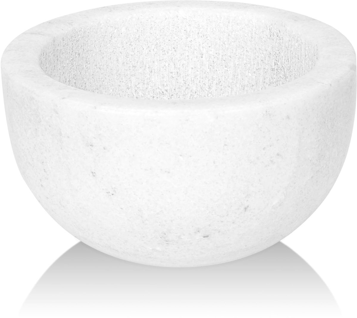 Dailygoods- Scheerzeepkom Wit - Natuurlijke Marmeren Scheerkom - Warmtebehoud - Handgemaakt - Professioneel Gebruik - Ideaal Cadeau voor Mannen - Scheerbeker