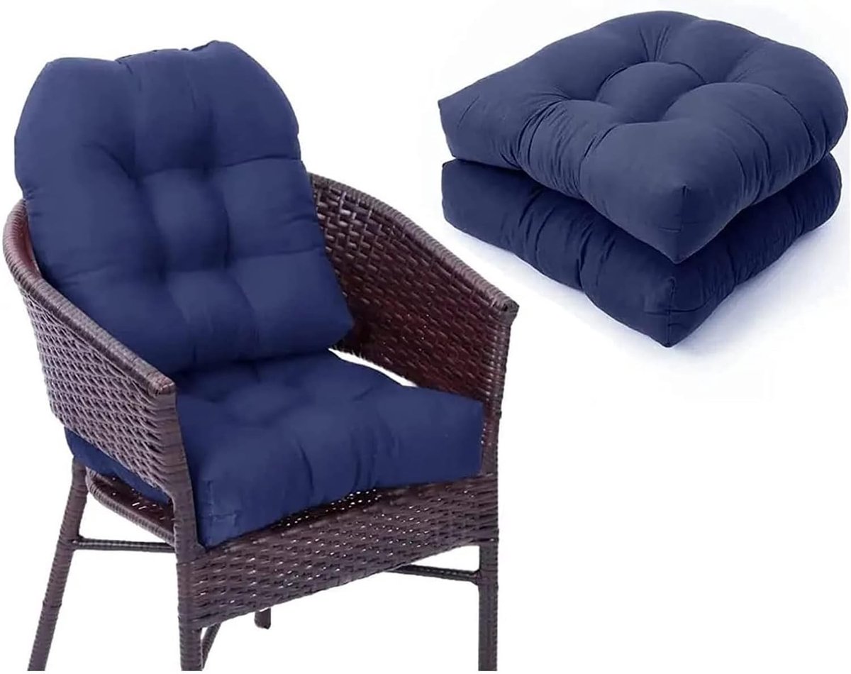 Zitkussen Set - Tuinstoel Kussens - Comfortabel Zitten - Hoogwaardig PP-katoen - 2 stuks 4