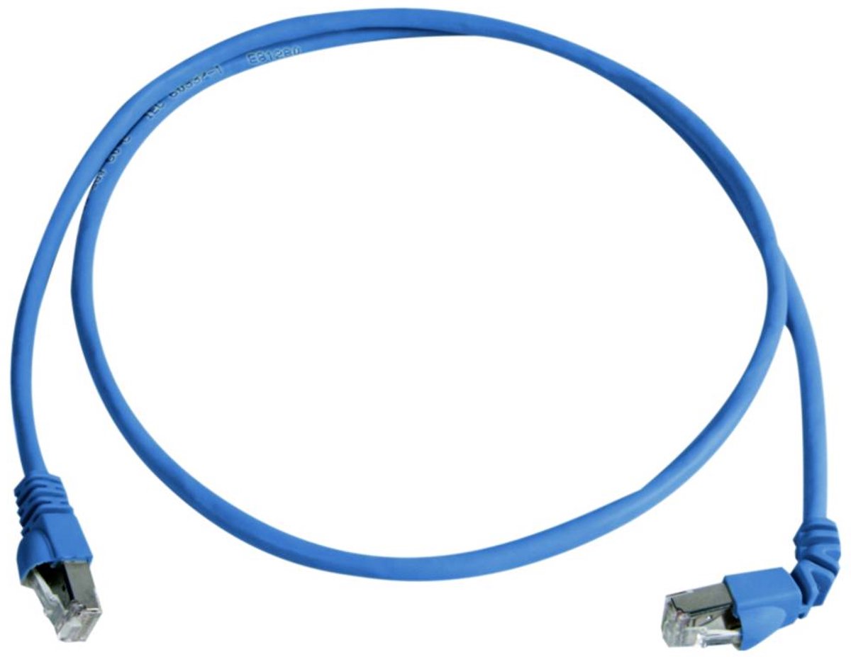 Telegärtner 100008491 RJ45 Netwerkkabel, patchkabel CAT 6A S/FTP 3.0 m Blauw Vlambestendig, Met anti-kniktule 1 stuk(s)
