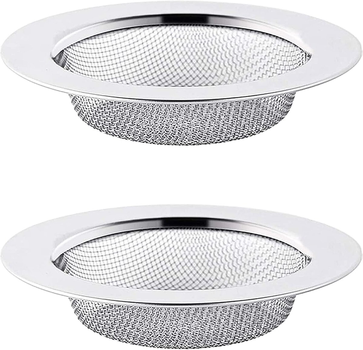 Afvoerzeef voor Douche en Wastafel - 2 Stuks - Roestvrij Staal - Ø 7,8 cm