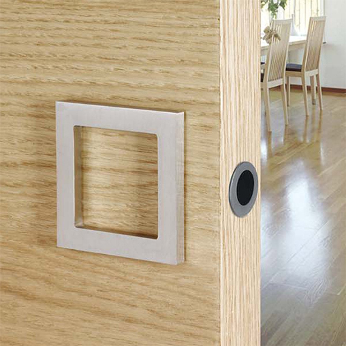 Schuifdeurkom I-4010 RVS - Vierkant - merk Didheya - Afmeting 65 x 65 mm