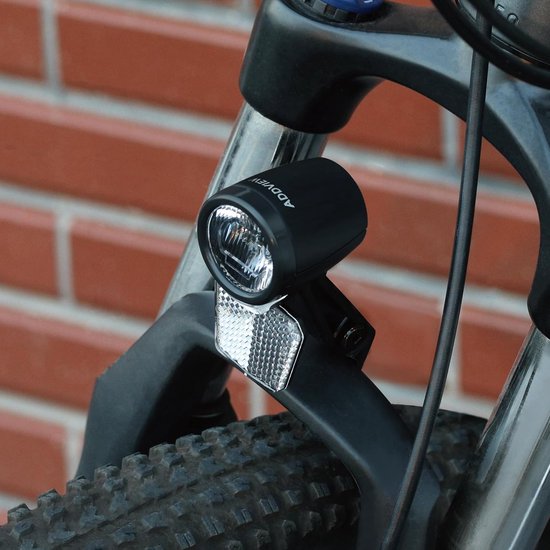 Dynamo Fietslamp - Voorlicht Achterlicht - Veilig Fietsen - Dagrijlicht Functie - 40 Lux - Zwart — afbeelding 3